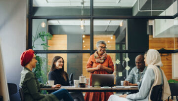 Successful businesspeople having a meeting in a boardroom