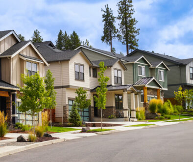Suburban neighborhood in the Pacific Northwest